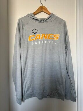 EvoShield Canes Baseball Lightweight Long Sleeve Hoodie Gray Men's M